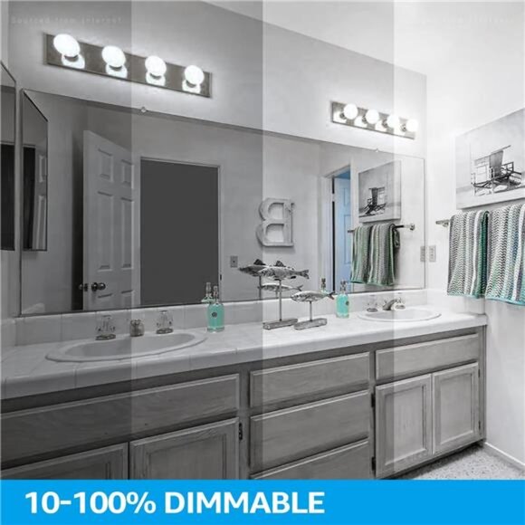 G25 LED Globe Bulb, for Bathroom Vanity or Mirror, 40W Equivalent 6W, Dimmable - Picture 10 of 14